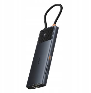 Hub USB-C Baseus Metal Gleam II 10w1 HDMI USB-A USB-C RJ45 SD/TF - szary 7
