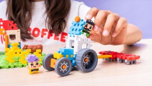 Marioinex Klocki waffle Farmer Zakręcony młyn 100elementów (07559) 4