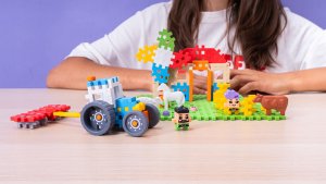 Marioinex Klocki waffle Farmer Zakręcony młyn 100elementów (07559) 6