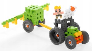 Marioinex Klocki konstrukcyjne Mini Waffle Farmer Traktor z opryskiwaczem 50 elementów (907498) 3
