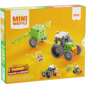 Marioinex Klocki konstrukcyjne Mini Waffle Farmer Traktor z opryskiwaczem 50 elementów (907498) 5