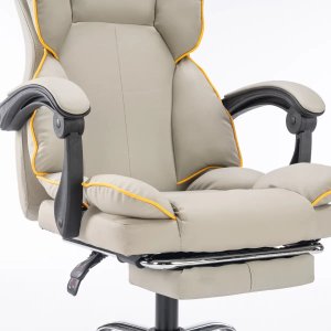 Fotel ergonomiczny biurowy obrotowy z podnókiem khaki Office 6