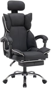 Fotel ergonomiczny biurowy obrotowy z podnókiem czarny Office 2