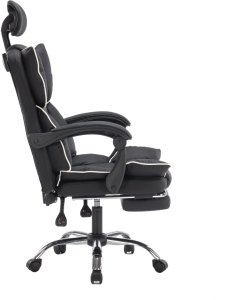 Fotel ergonomiczny biurowy obrotowy z podnókiem czarny Office 3