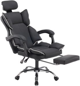 Fotel ergonomiczny biurowy obrotowy z podnókiem czarny Office 4