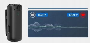 2X MIKROFON KRAWATOWY BEZPRZEWODOWY USB-C + ETUI 2