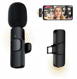 Mikrofon krawatowy 2x nadajnik + odbiornik Android USB-C K9 4