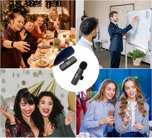 Mikrofon krawatowy 2x nadajnik + odbiornik Android USB-C K9 6