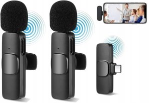 Mikrofon krawatowy 2x nadajnik + odbiornik Android USB-C K9 9