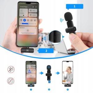 Mikrofon Puluz Bezprzewodowy mikrofon krawatowy PULUZ android USB-C 5