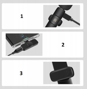 Mikrofon Puluz Bezprzewodowy mikrofon krawatowy PULUZ android USB-C 7