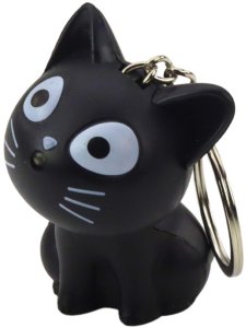 Brelok Do Kluczy Plecaka Kotek Latarka LED Dźwięki Mix Kolor 2