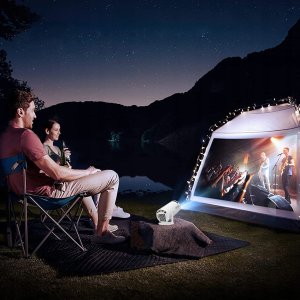 Przenośny Mini Projektor Android TV Wifi 6 Rzutnik 360 Full HD 4K Bluetooth Zenwire HY300 Pro 360 5