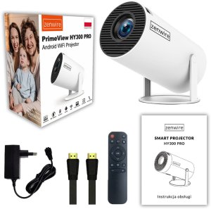 Przenośny Mini Projektor Android TV Wifi 6 Rzutnik 360 Full HD 4K Bluetooth Zenwire HY300 Pro 360 6