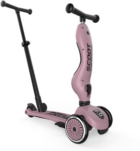 Zestaw: Scoot and Ride HK1 Push and Go 2w1 jeździk i hulajnoga dla dzieci 1-5 lat, kolor: Wildberry + kask rozm. XXS-S + ochraniacze ROSE XXS 13