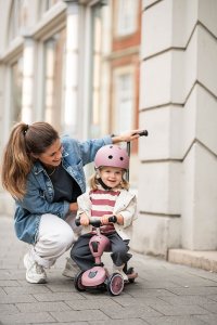 Zestaw: Scoot and Ride HK1 Push and Go 2w1 jeździk i hulajnoga dla dzieci 1-5 lat, kolor: Wildberry + kask rozm. XXS-S + ochraniacze ROSE XXS 28