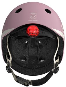 Zestaw: Scoot and Ride HK1 Push and Go 2w1 jeździk i hulajnoga dla dzieci 1-5 lat, kolor: Wildberry + kask rozm. XXS-S + ochraniacze ROSE XXS 34