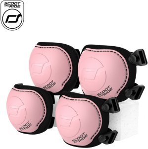 Zestaw: Scoot and Ride HK1 Push and Go 2w1 jeździk i hulajnoga dla dzieci 1-5 lat, kolor: Wildberry + kask rozm. XXS-S + ochraniacze ROSE XXS 44