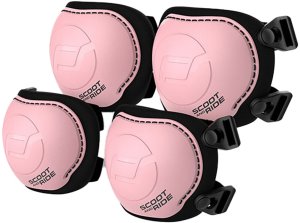 Zestaw: Scoot and Ride HK1 Push and Go 2w1 jeździk i hulajnoga dla dzieci 1-5 lat, kolor: Wildberry + kask rozm. XXS-S + ochraniacze ROSE XXS 47