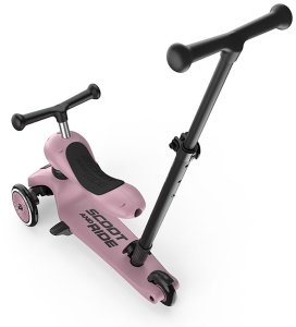 Zestaw: Scoot and Ride HK1 Push and Go 2w1 jeździk i hulajnoga dla dzieci 1-5 lat, kolor: Wildberry + kask rozm. XXS-S + ochraniacze ROSE XXS 5