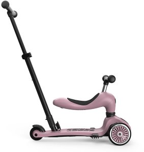 Zestaw: Scoot and Ride HK1 Push and Go 2w1 jeździk i hulajnoga dla dzieci 1-5 lat, kolor: Wildberry + kask rozm. XXS-S + ochraniacze ROSE XXS 10