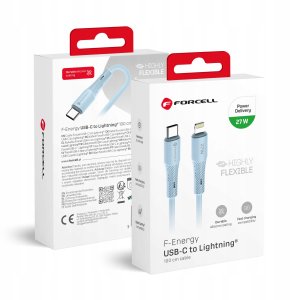 Kabel USB ForCell USB-C - Lightning 1 m Niebieski 4