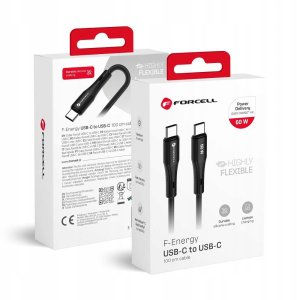 Kabel USB C do USB C Forcell F-Energy QC4.0 PD 3A 60W Silicone 1 m C344 czarny 12