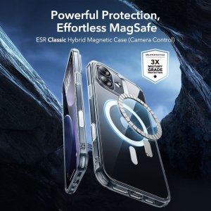 ESR Zestaw etui + szkło na ekran Classic Hybrid MagSafe & Tempered Glass do Apple iPhone 17 Clear 2