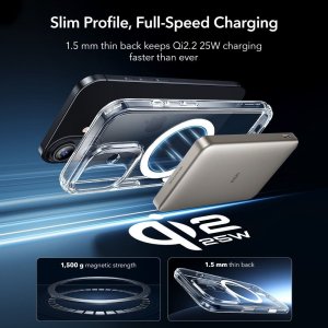 ESR Zestaw etui + szkło na ekran Classic Hybrid MagSafe & Tempered Glass do Apple iPhone 17 Clear 6
