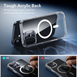 ESR Zestaw etui + szkło na ekran Classic Hybrid MagSafe & Tempered Glass do Apple iPhone 17 Clear 7