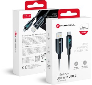 Kabel USB ForCell USB-A - USB-C 1.2 m Czarny 2