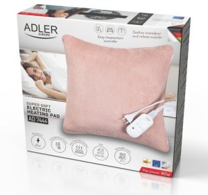 Super miękka poduszka elektryczna | 38 x 38 cm | 2 poziomy temperatury | 8
