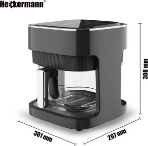 Frytkownica beztłuszczowa 4L 1500W Heckermann HF-155 Piekarnik Air Frayer Szklany 7