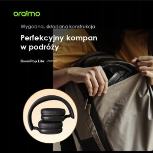 Oraimo Bezprzewodowe Słuchawki Nauszne Bluetooth BoomPop Lite Grafitowy 2