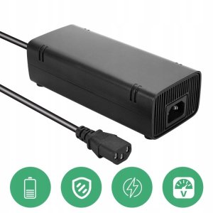 ZASILACZ DO KONSOLI XBOX 360 E + KABEL ZASILAJĄCY 4