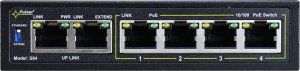 S64WP PULSAR Switch PoE 6-portowy Fast Ethernet, 4x PoE (brak zasilacza w komplecie) 3