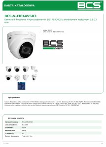 BCS-V-EIP44VSR3(2) Kamera IP BCS VIEW kopułkowa 4Mpx 3