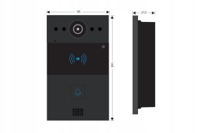 AKUVOX R20A Black Panel zewnętrzny jednorodzinny, wideodomofon IP 2