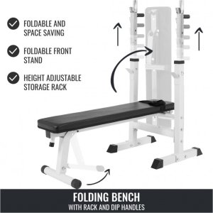 Ławka ze stojakami ławeczka do ćwiczeń pod sztangę 2