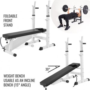 Ławka ze stojakami ławeczka do ćwiczeń pod sztangę 3