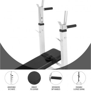 Ławka ze stojakami ławeczka do ćwiczeń pod sztangę 4