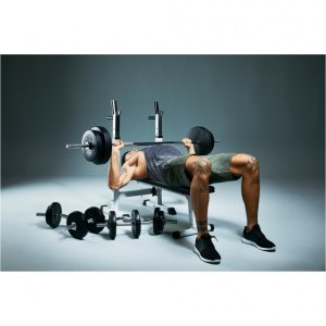 Ławka ze stojakami ławeczka do ćwiczeń pod sztangę 6