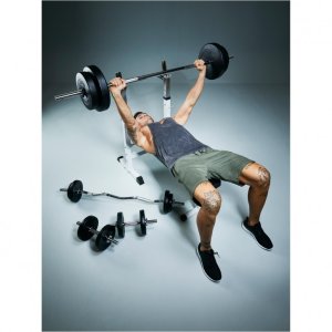 Ławka ze stojakami ławeczka do ćwiczeń pod sztangę 8