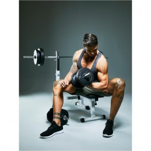 Ławka ze stojakami ławeczka do ćwiczeń pod sztangę 9