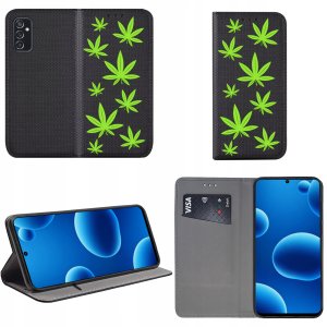 Etui do Samsung M52 5G MAGNET WZORY CASE PORTFEL + SZKŁO 9H 2