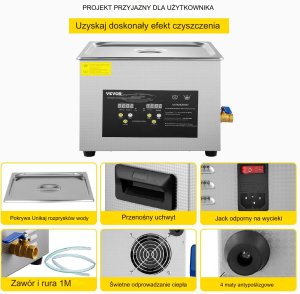 Myjka Ultradźwiękowa Przenośna 120W 3L 5