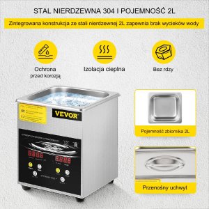 Myjka Ultradźwiękowa Przenośna 60W 2L 4