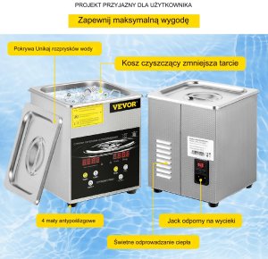 Myjka Ultradźwiękowa Przenośna 60W 2L 5