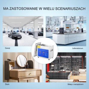 Myjka Ultradźwiękowa Przenośna Sterylizator + Timer 3L 120 W 5