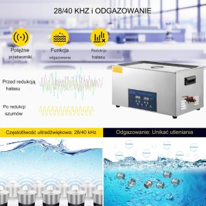 Myjka Ultradźwiękowa Przenośna 22L 500 W 2
